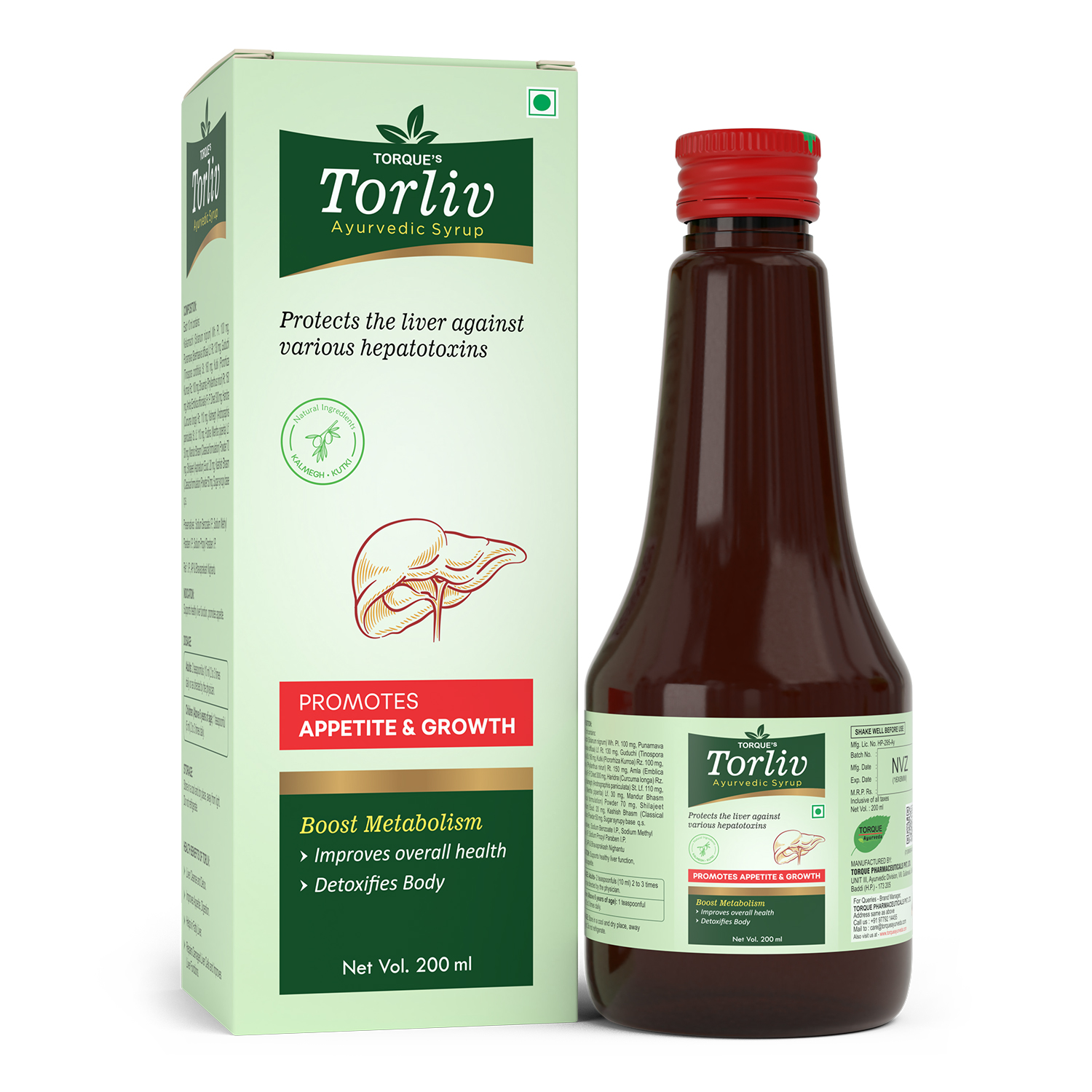 TORQUE TORLIV AYURVEDIC SYRUP 200ML (A)